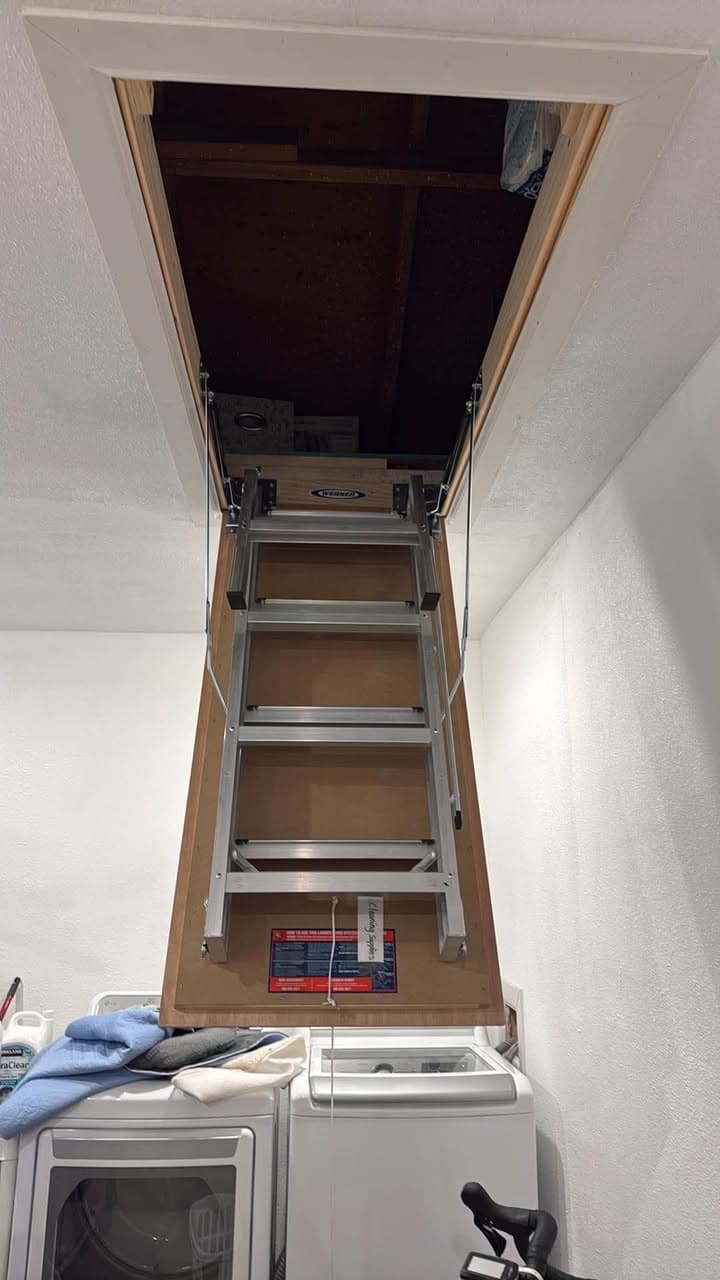 Attic Ladder Reorientation for Safe Access before