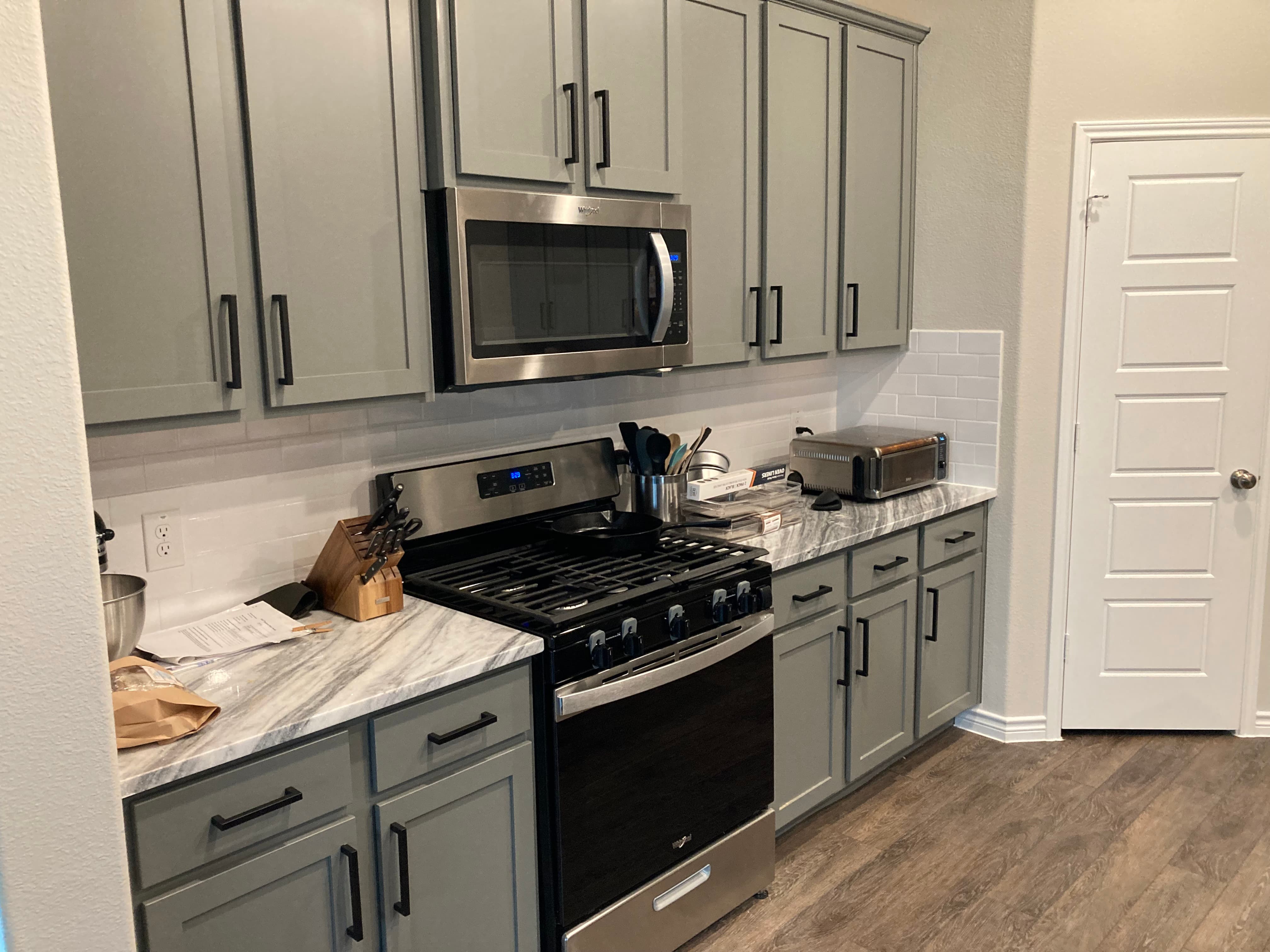 Kitchen Cabinet Hardware Installation & Upgrade after