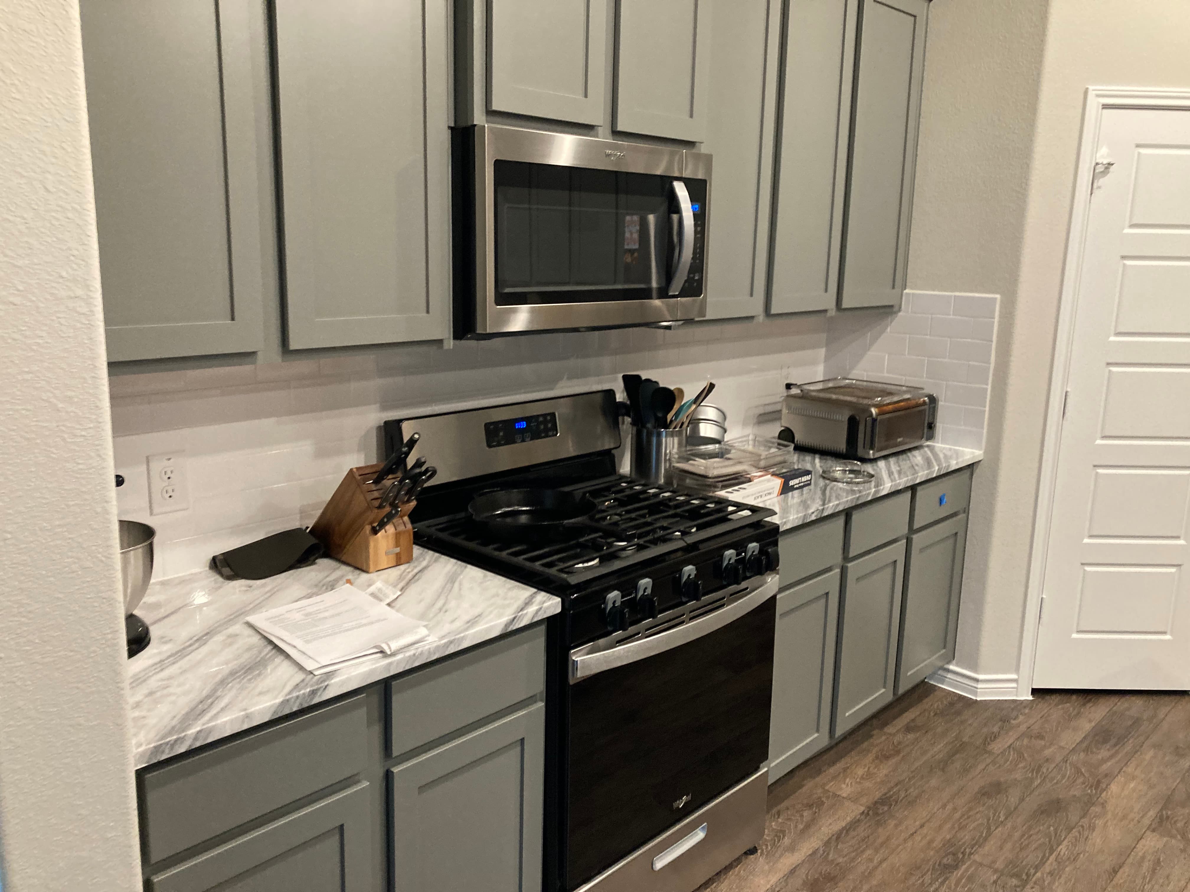 Kitchen Cabinet Hardware Installation & Upgrade before