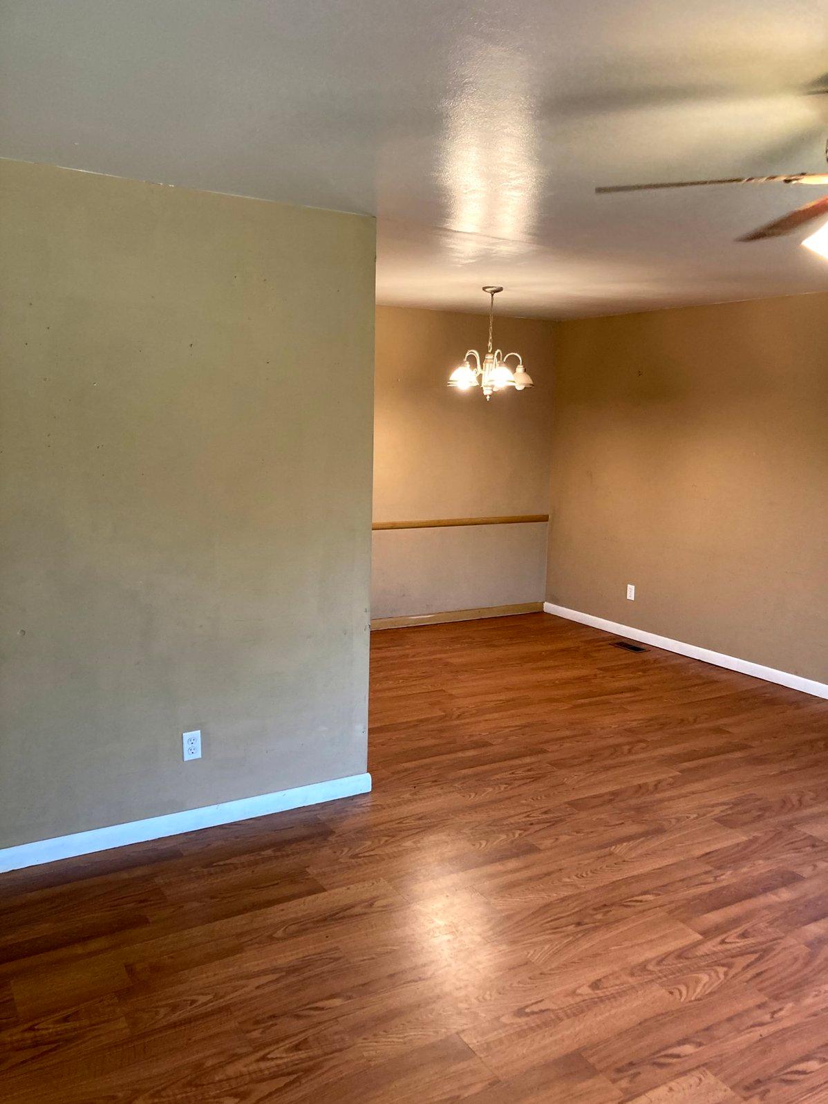 Dining Area Flooring & Paint Update before