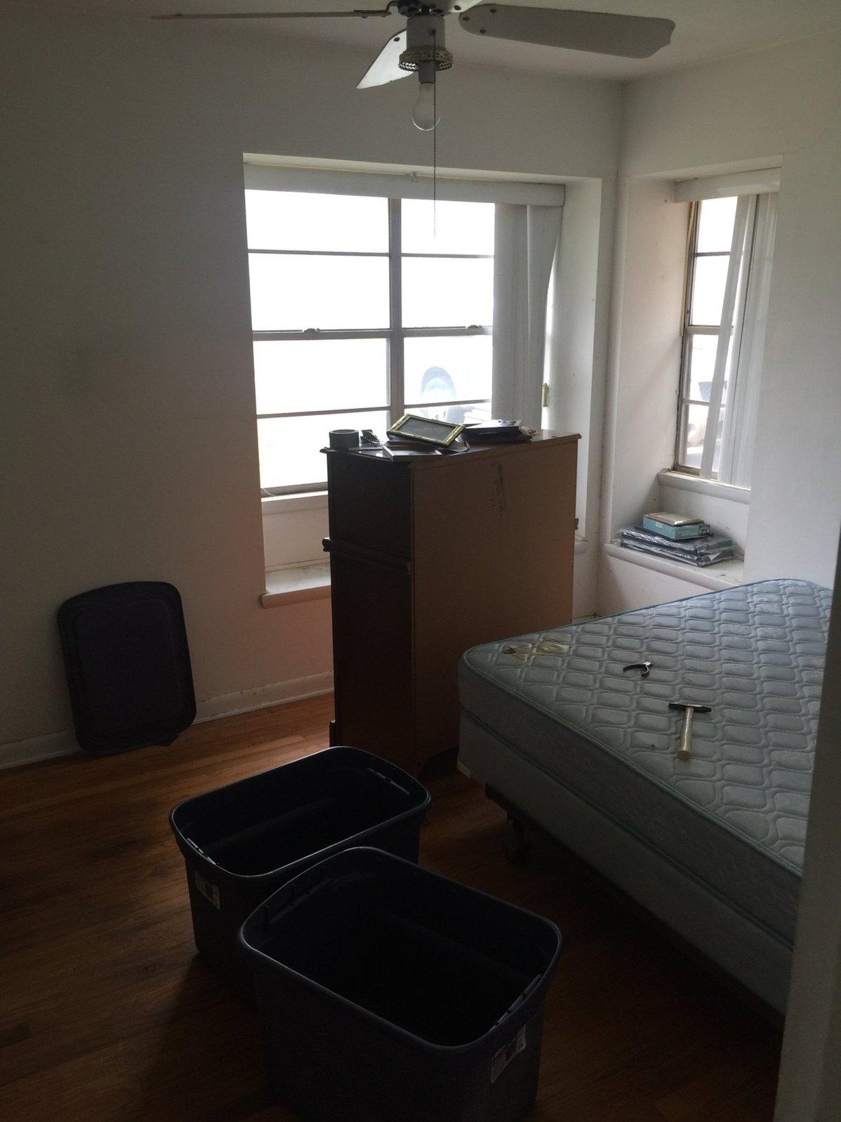 Bedroom Flooring & Paint Update before