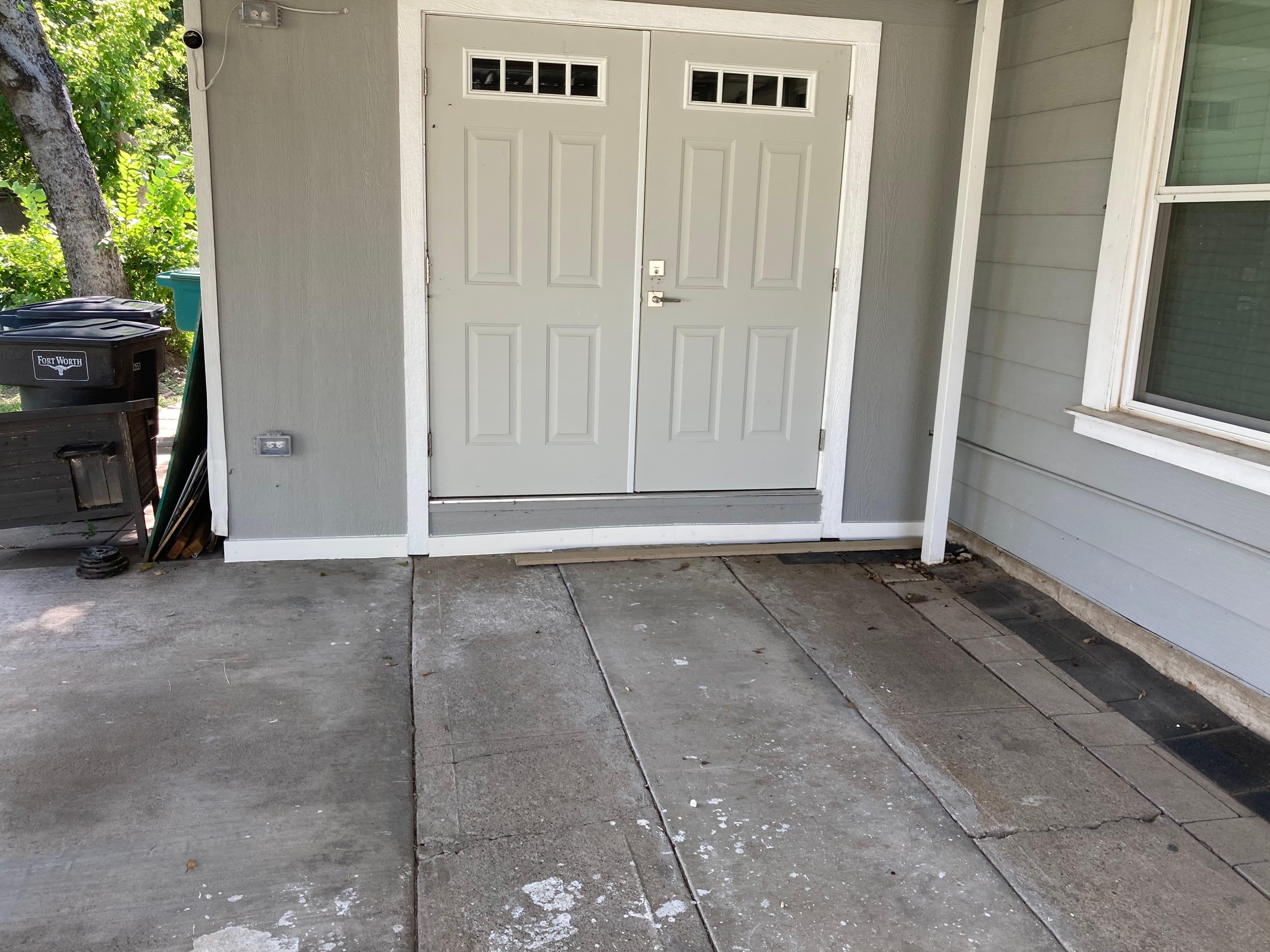Exterior Base Trim Installation after