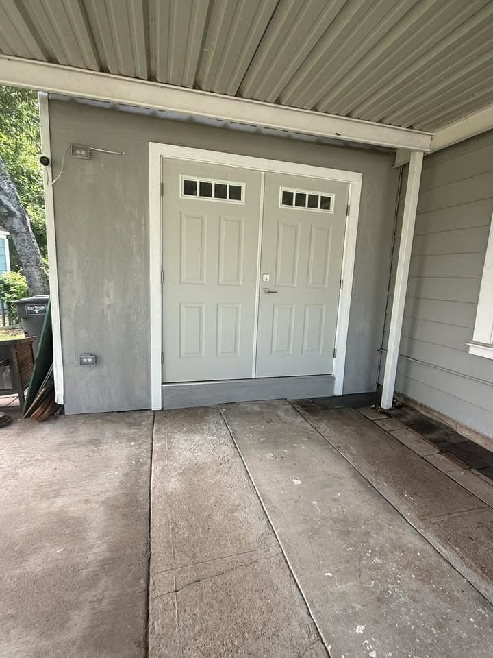 Exterior Base Trim Installation before