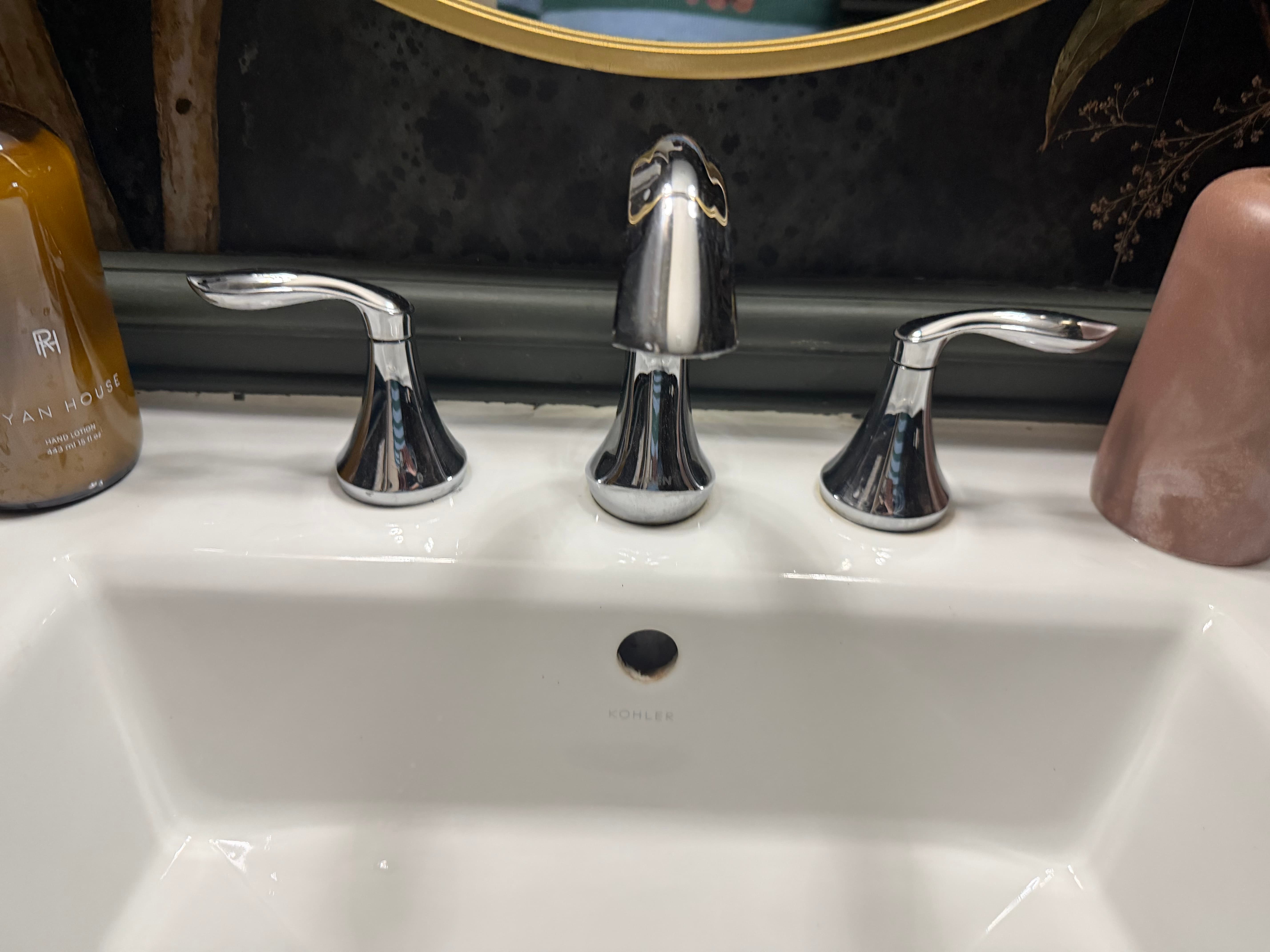 Bathroom Faucet Upgrade before