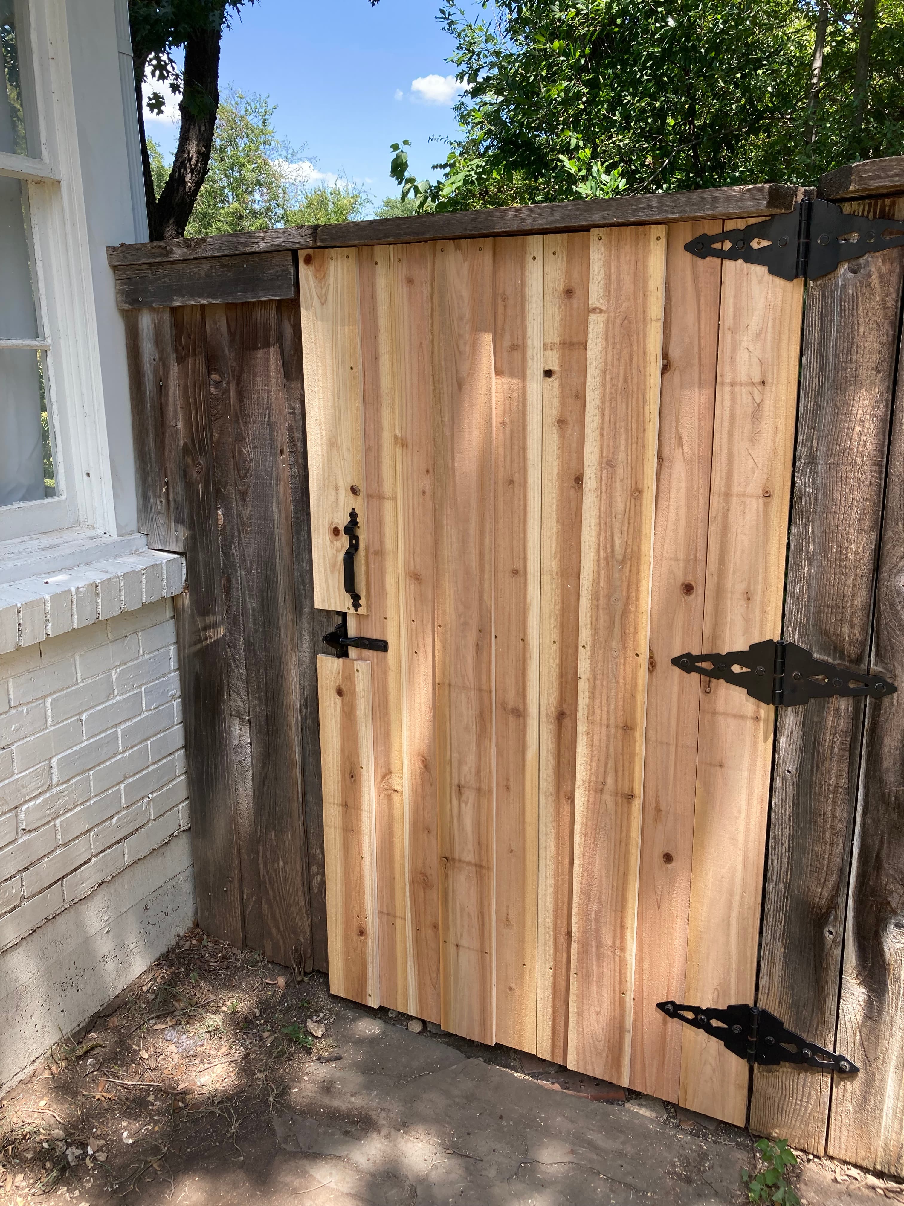 Wood Fence Gate Repair & Rebuild after