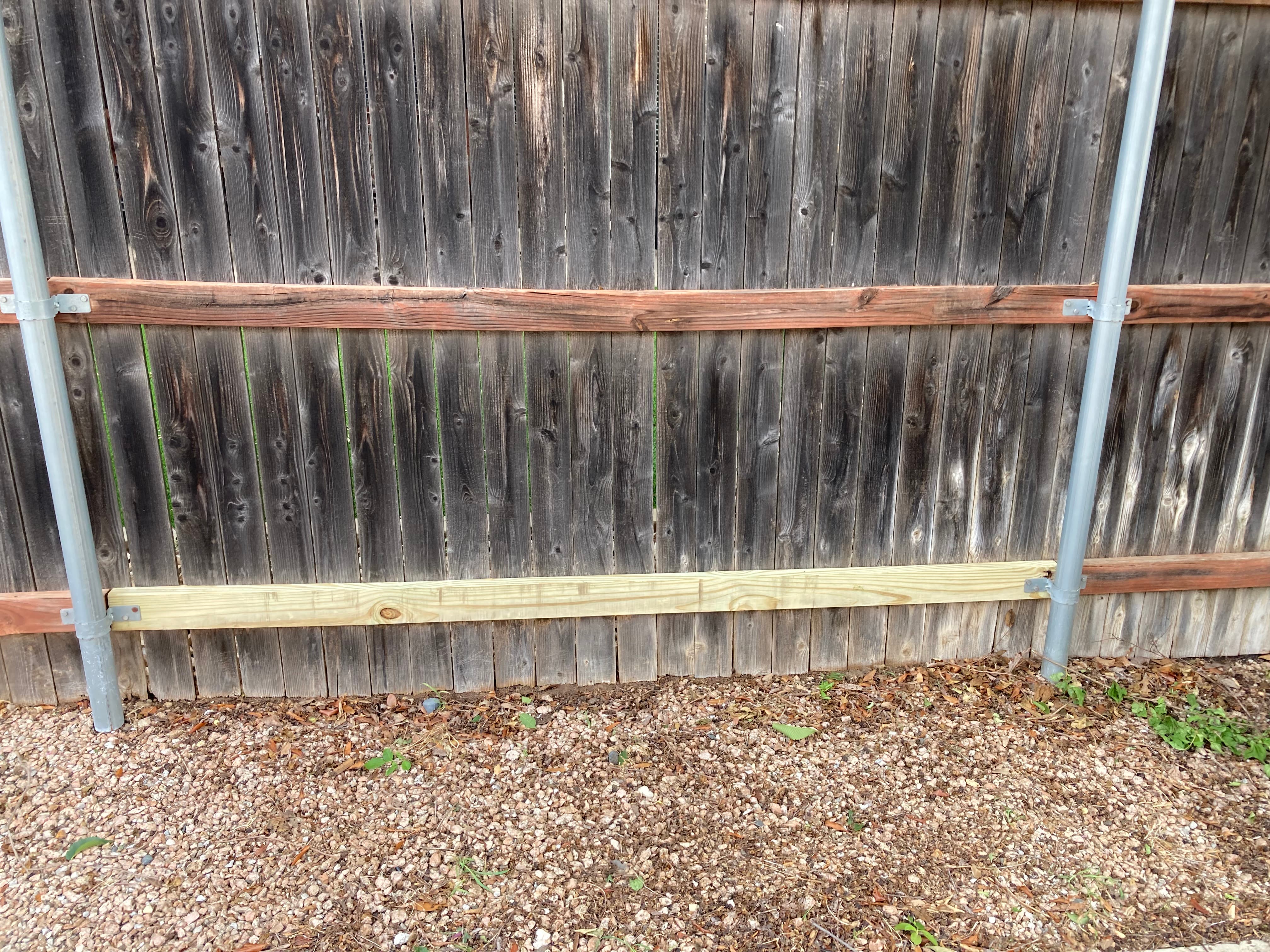 Fence Rail Repair after