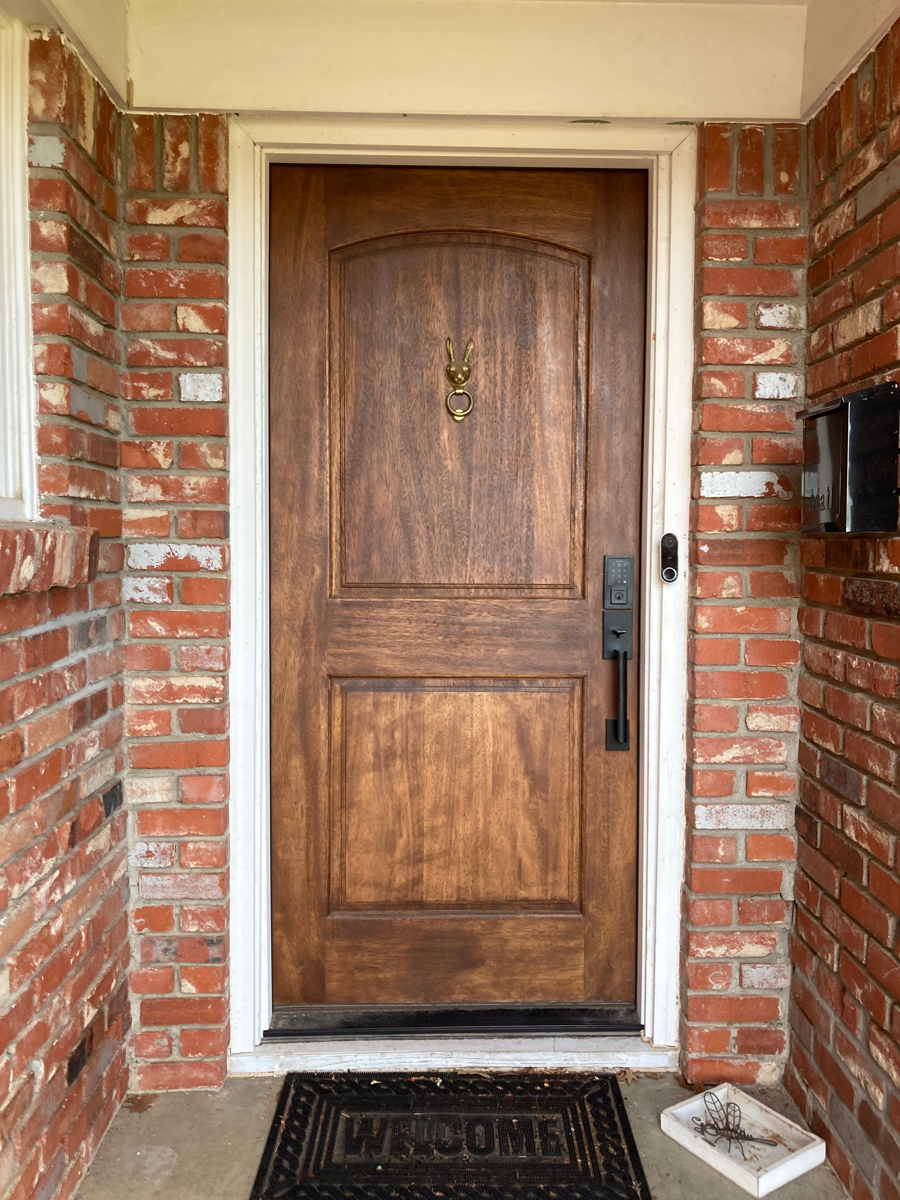 Front Door Trim Refresh before