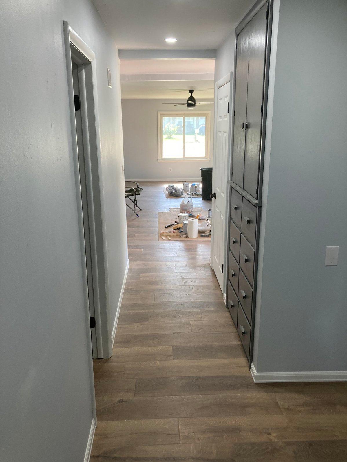 Hallway & Built-Ins Renovation after
