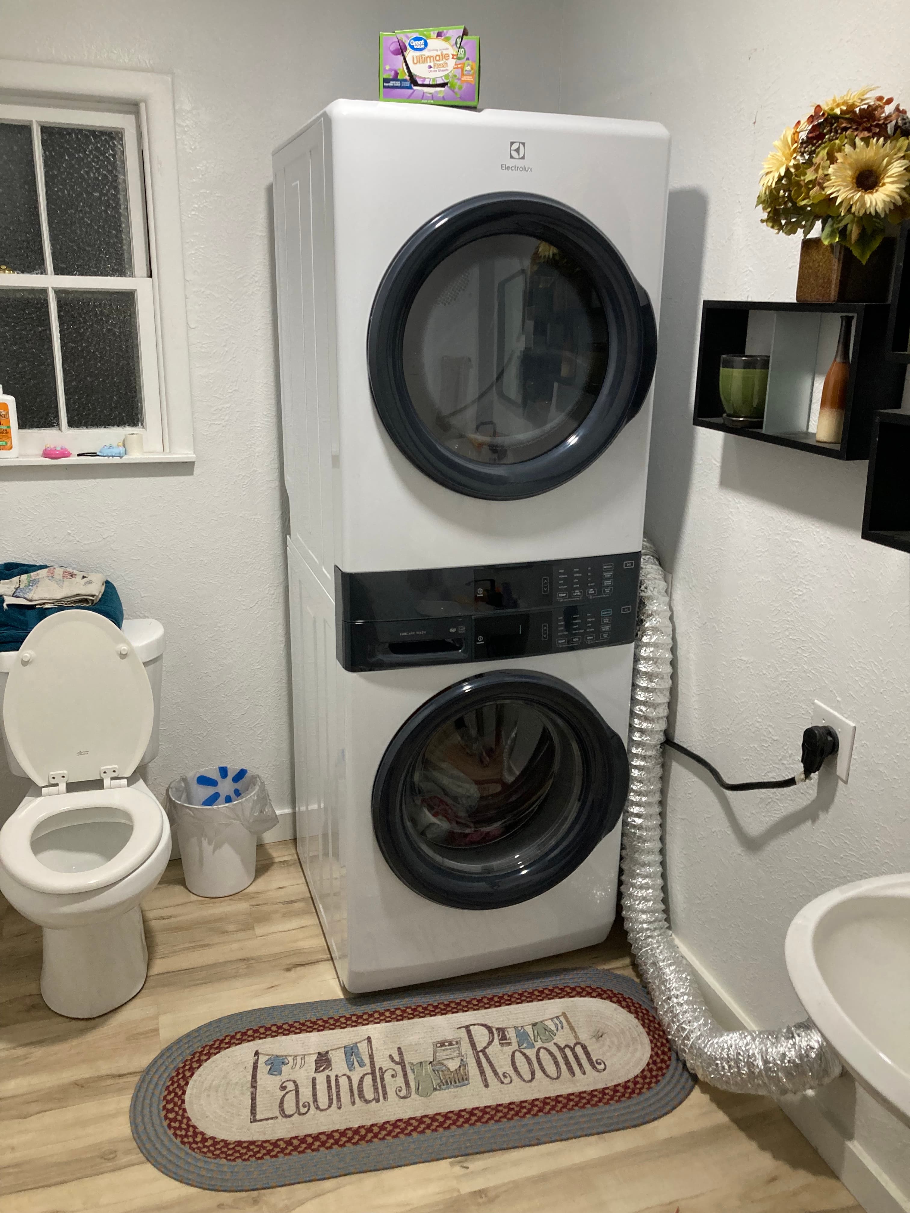 Custom Laundry Room Storage Cabinet & Pull-Out Drawers before