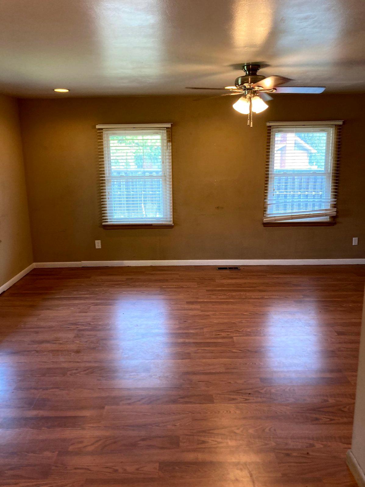 Living Room Flooring & Paint Update before