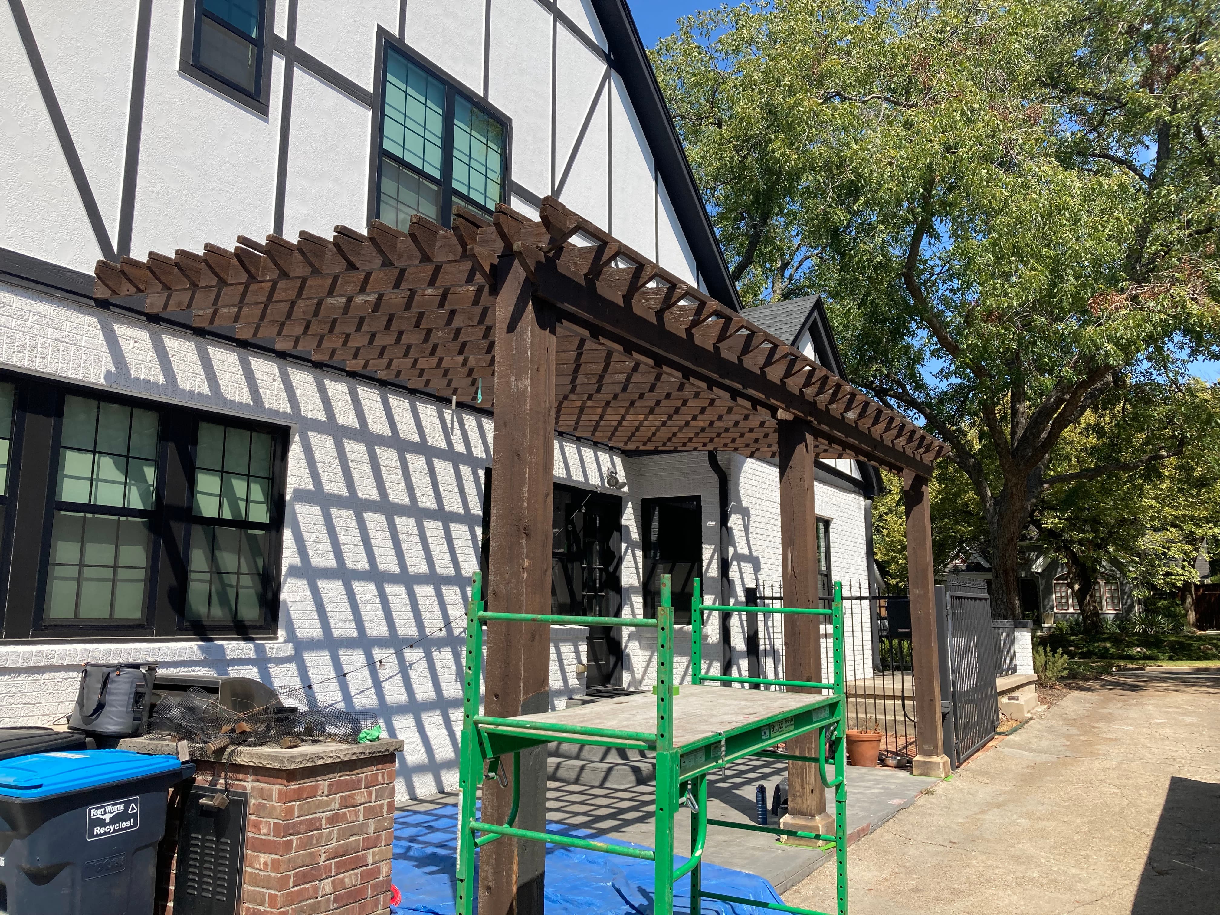 Pergola Repainting & Outdoor Wood Restoration before