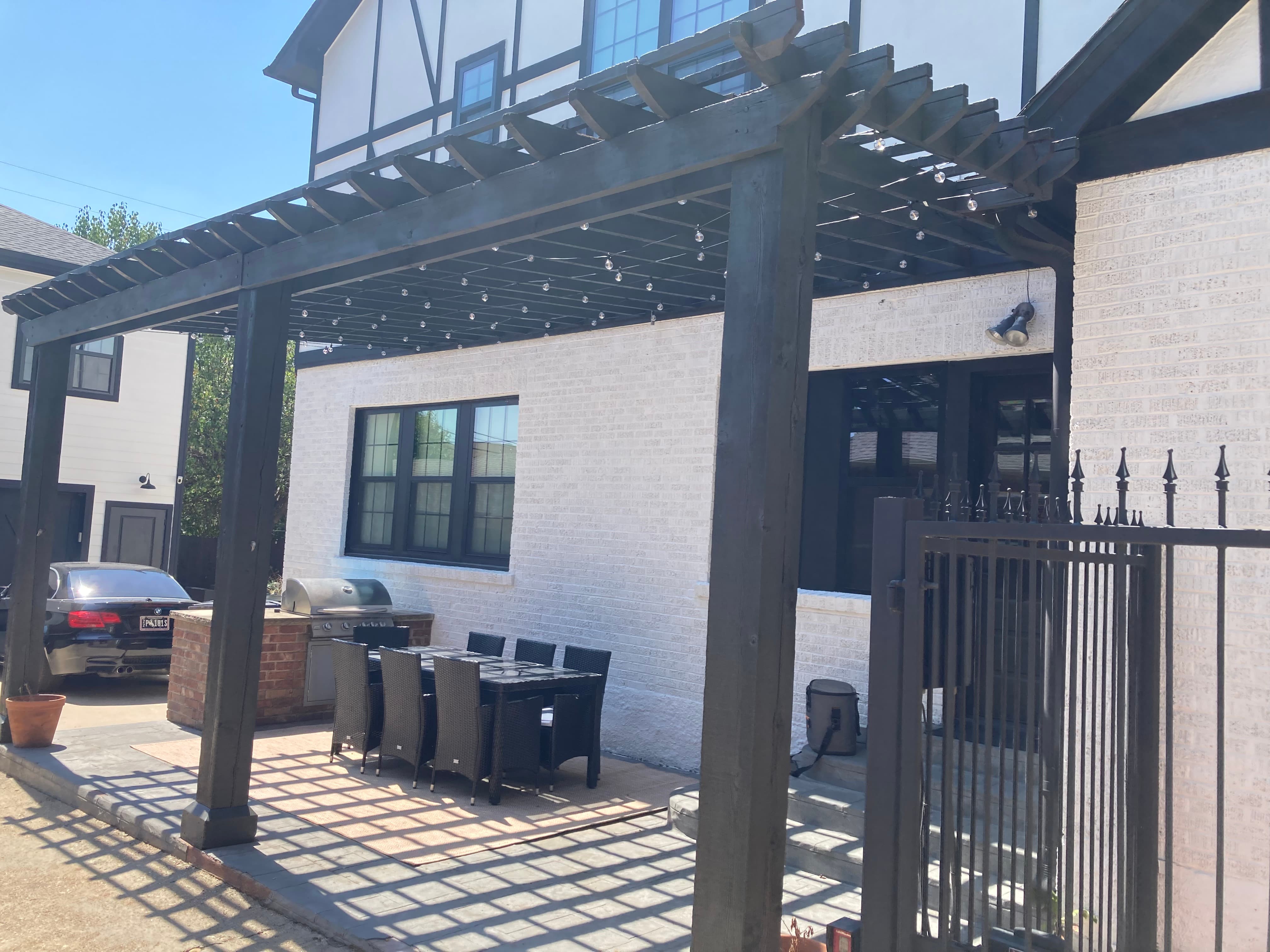 Outdoor Pergola String Light Rehanging & Arrangement after