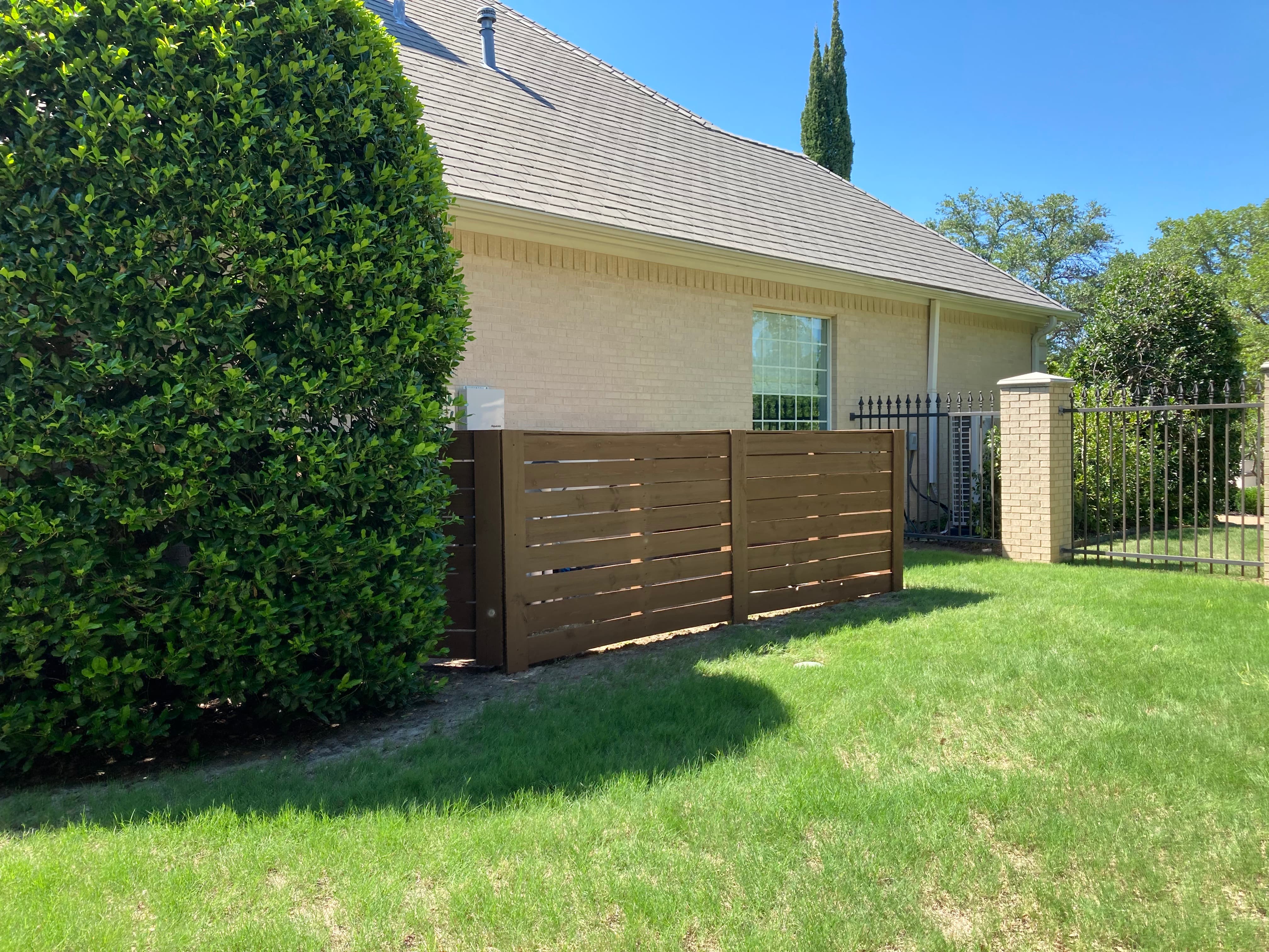 Custom Pool Equipment Privacy Fence after