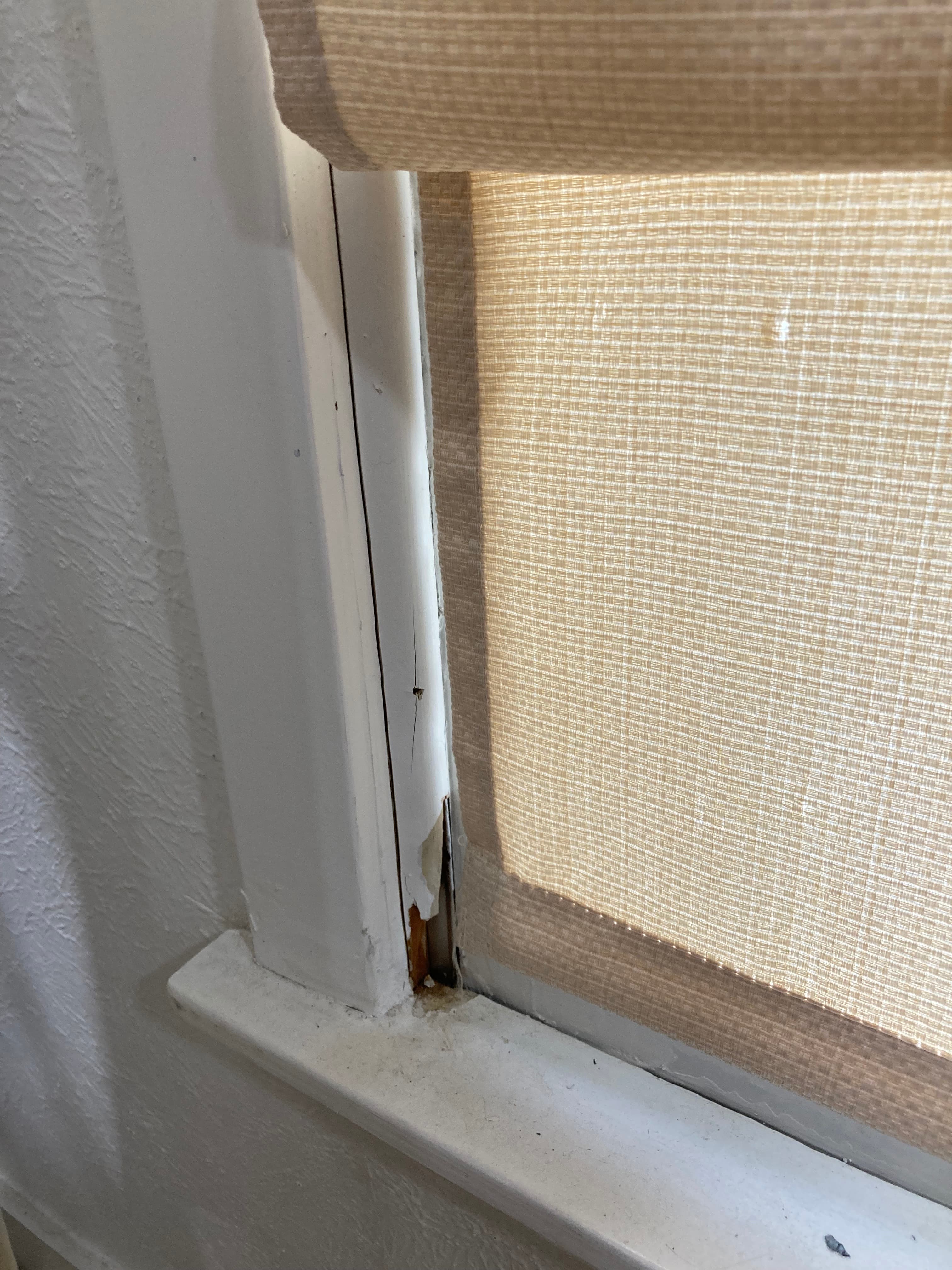 Window Trim Repair & Finish Restoration before